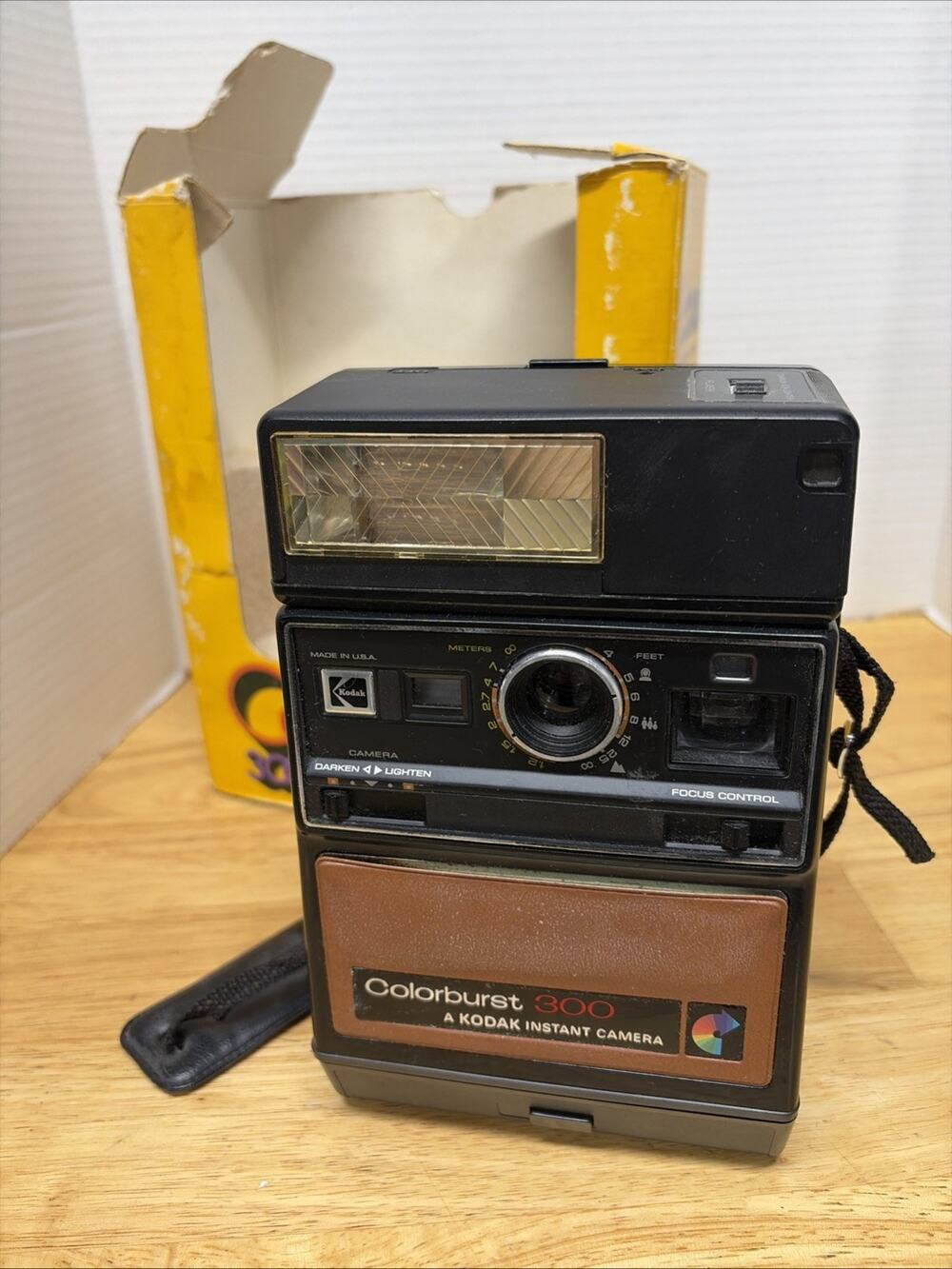 VTG Kodak Colorburst 300 Instant Camera w/Box & Original Receipt - 1978